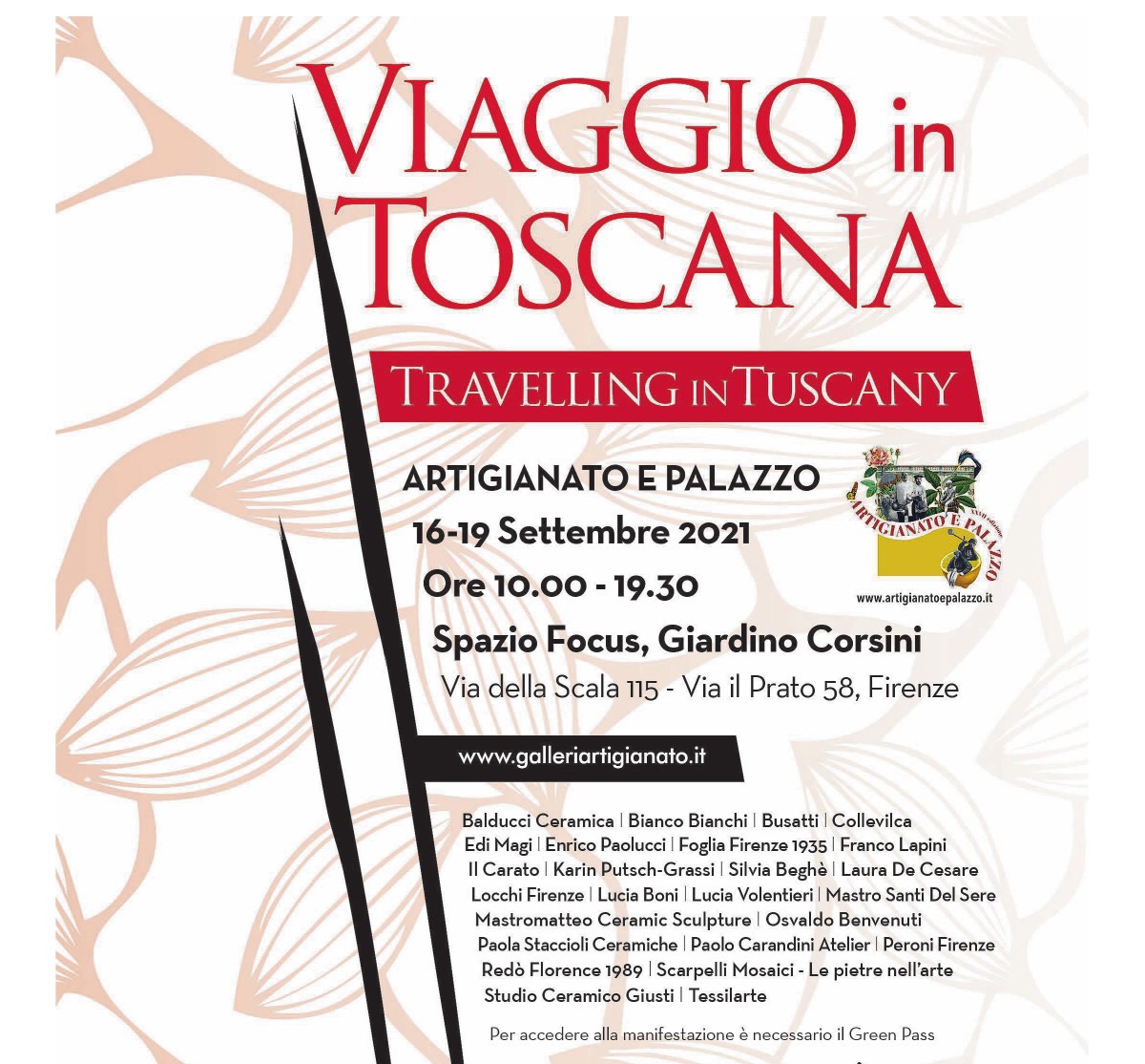 Artex in mostra a Firenze con ‘Artigianato e Palazzo’, 4 giorni in sostegno al Made in Tuscany