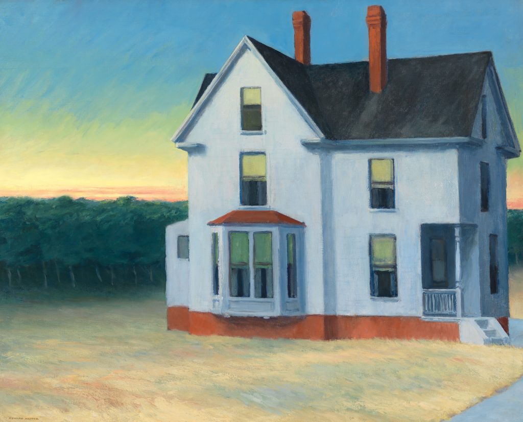 Quadro id Edward Hopper che rappresenta una casa